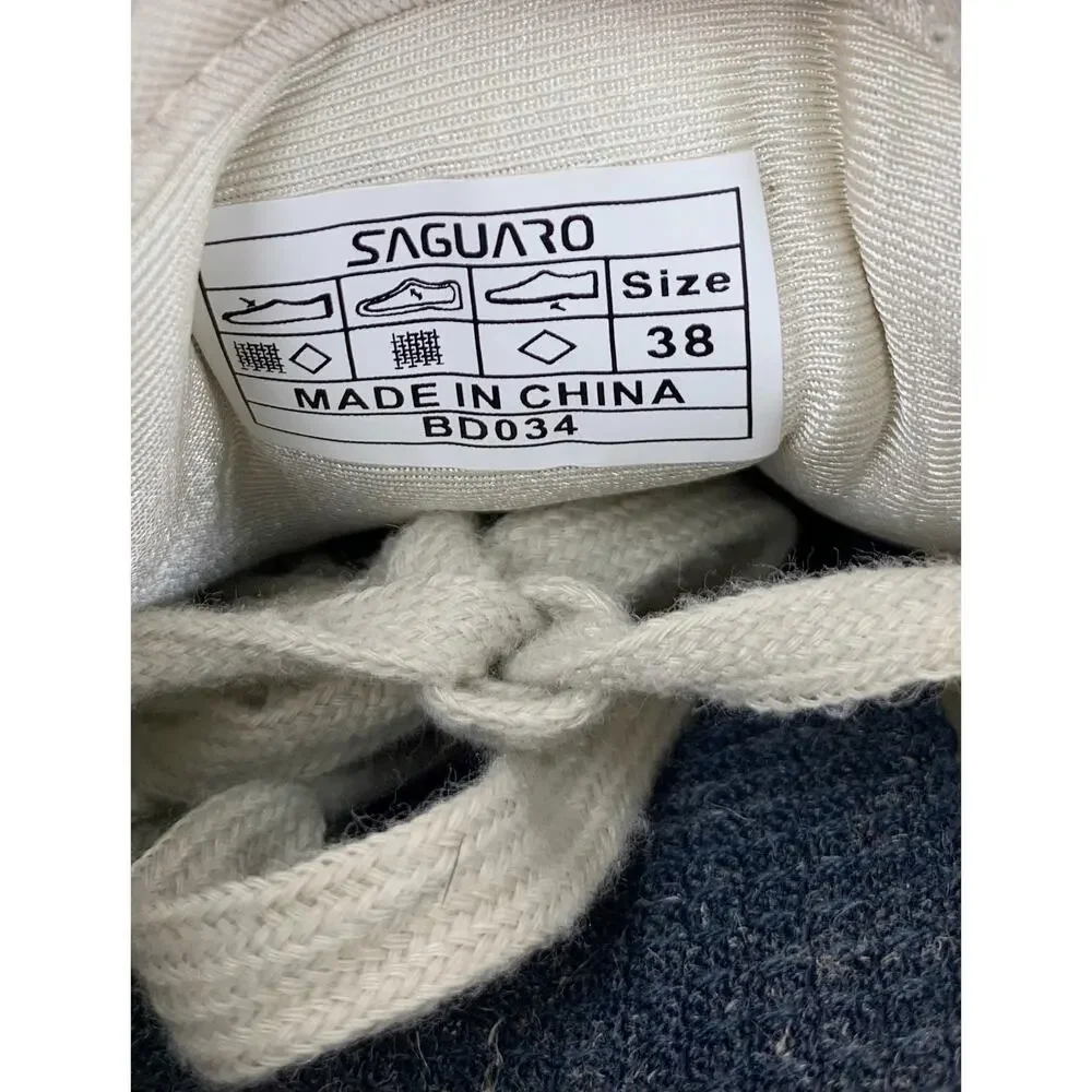 Saguaro Luck I Barefoot Shoes Beige Knit Sneakers Lace Up Women's 38 US 7.5 8